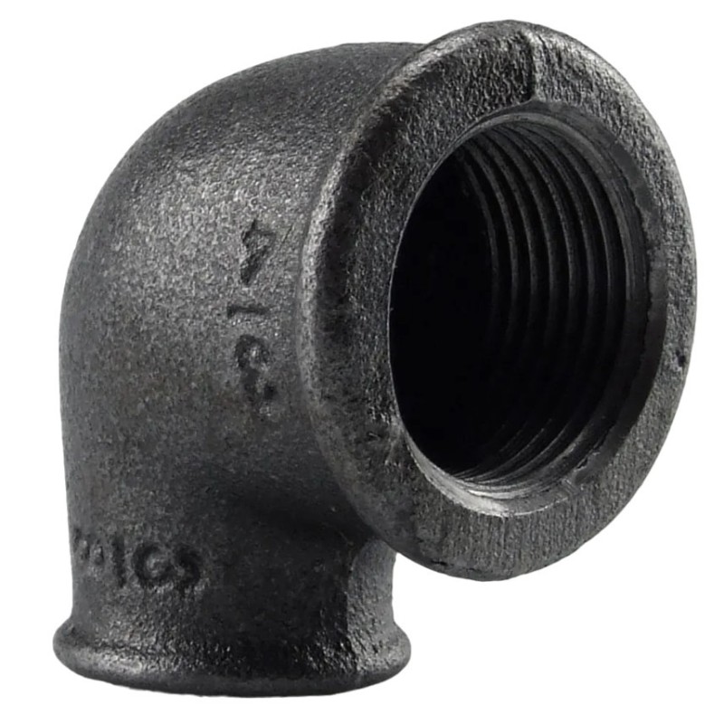 Raccord fonte malléable noir fileté Coude réduit femelle - Brute / Noire - 1/4" - 1/8" Raccord fonte malléable noir fileté Coude réduit femelle - Brute / Noire - 1/4" - 1/8"