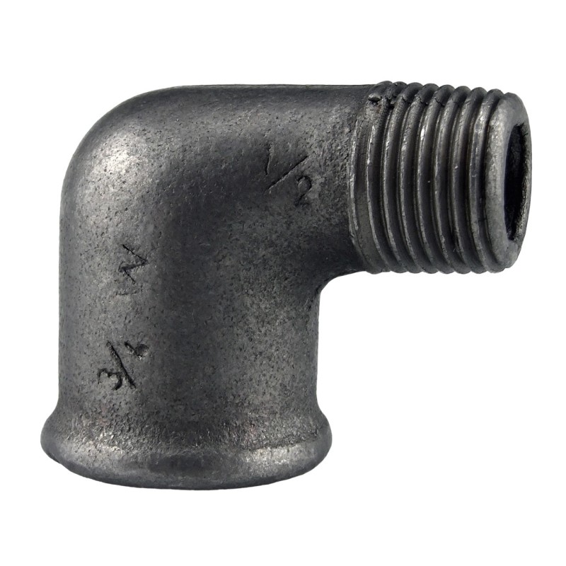 Raccord fonte malléable noir fileté Coude réduit femelle mâle - Brute / Noire - 3/4" - 1/2" Raccord fonte malléable noir fileté Coude réduit femelle mâle - Brute / Noire - 3/4" - 1/2"