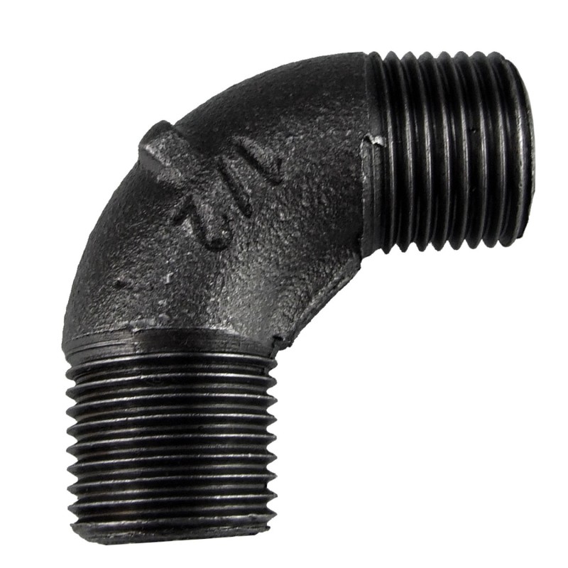 Raccord fonte malléable fileté Coude mâle - 1"1/4 - Brute / Noire Raccord fonte malléable fileté Coude mâle - 1"1/4 - Brute / Noire