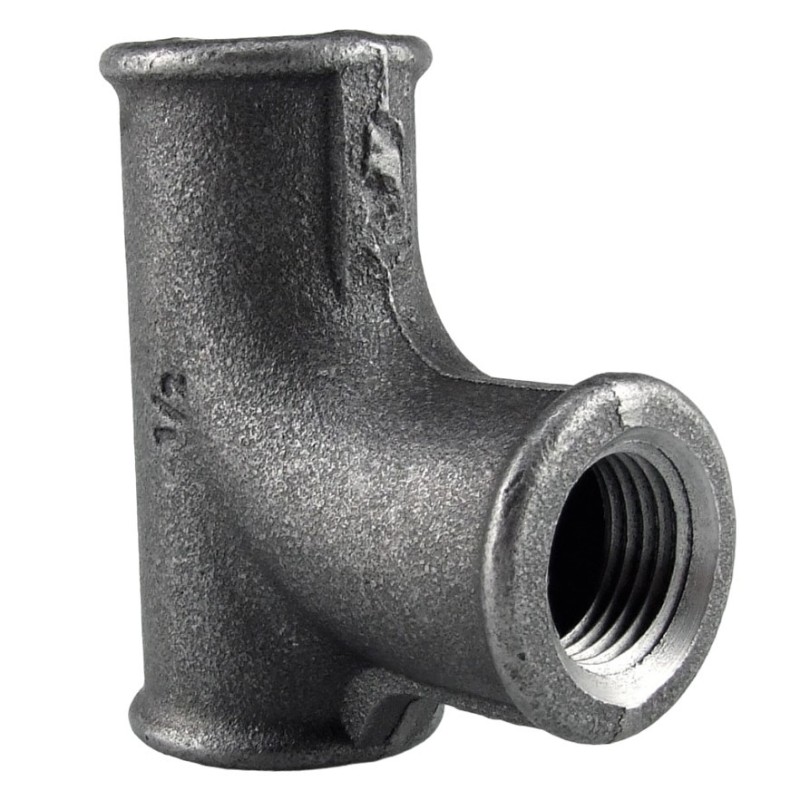 Raccord fonte malléable noir Té femelle à embranchement cintré - 1"1/4 - Brute / Noire Raccord fonte malléable noir Té femelle à embranchement cintré - 1"1/4 - Brute / Noire