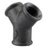 Raccord fonte malléable fileté Distributeur femelle - 3/8" - Brute / Noire