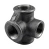 Raccord fonte malléable noir fileté Distributeur femelle à Té - 1/2" - Brute / Noire