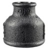 Raccord fonte malléable noir fileté Manchon réduit femelle - Brute / Noire - 4" - 2"1/2