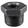 Raccord fonte malléable noir manchon réduit mâle et femelle - Brute / Noire - 3" - 1"