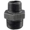 Raccord fonte malléable noir mamelon réduit mâle - Brute / Noire - 1"1/2 - 1"