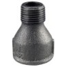 Raccord fonte malléable noir fileté Manchon réduit femelle mâle - Brute / Noire - 2" - 1"1/4
