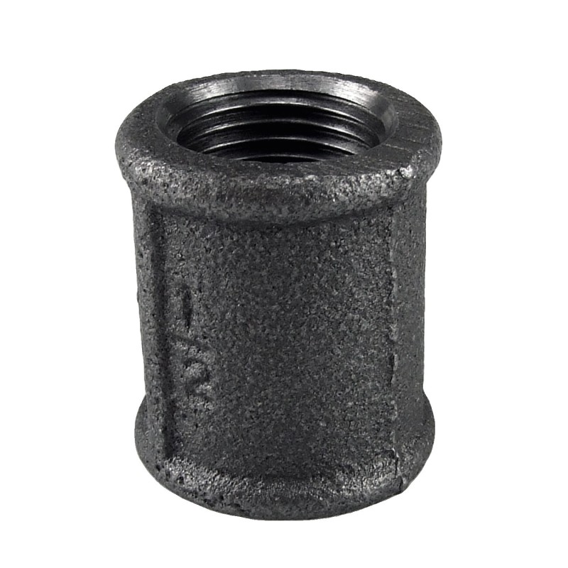 Raccord fonte malléable noir Manchon femelle filetage droite/droite - 3/4" - Brute / Noire Raccord fonte malléable noir Manchon femelle filetage droite/droite - 3/4" - Brute / Noire