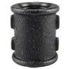 Raccord fonte malléable noir fileté manchon femelle filetage droite/gauche - 1"1/4 - Brute / Noire
