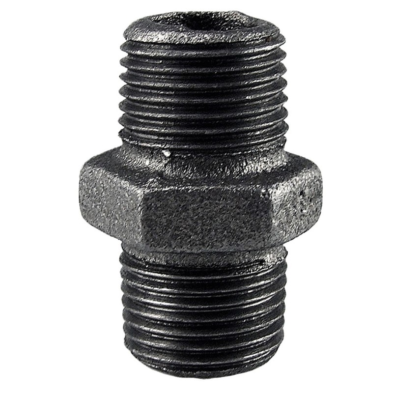 Raccord fonte malléable noir fileté Mamelon mâle filetage droite/droite - 2" - Brute / Noire Raccord fonte malléable noir fileté Mamelon mâle filetage droite/droite - 2" - Brute / Noire