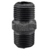 Raccord fonte malléable noir fileté mamelon mâle filetage droite/gauche - 1"1/4 - Brute / Noire