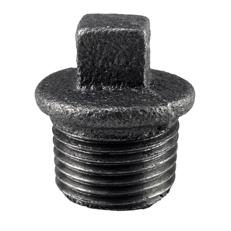 Raccord fonte malléable noir bouchon mâle avec bourrelet et fileté - 3/4" - Brute / Noire Raccord fonte malléable noir bouchon mâle avec bourrelet et fileté - 3/4" - Brute / Noire