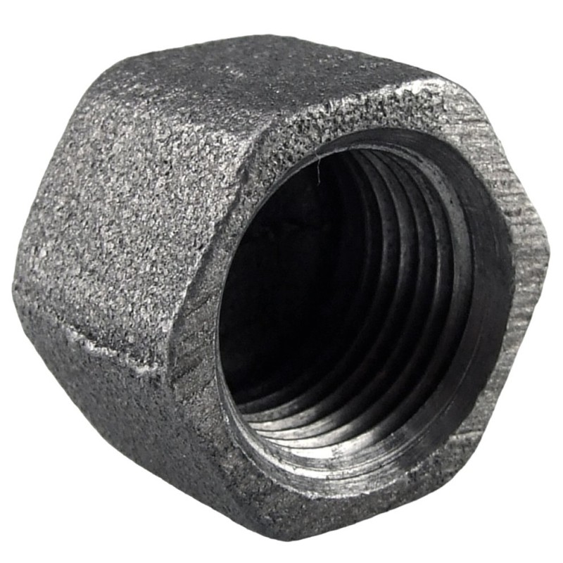 Raccord fonte malléable noir bouchon femelle hexagonale fileté - 1/8" - Brute / Noire Raccord fonte malléable noir bouchon femelle hexagonale fileté - 1/8" - Brute / Noire