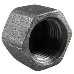 Raccord fonte malléable noir bouchon femelle hexagonale fileté - 2"1/2 - Brute / Noire