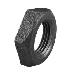 Raccord fonte malléable noir fileté Contre-Écrous évidé - 1/4" - Brute / Noire