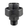 Raccord fonte malléable noir fileté Manchon union mâle et femelle à joint plat - 2" - Brute / Noire