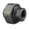Raccord fonte malléable noir Manchon union femelle conique - 1/4" - Brute / Noire