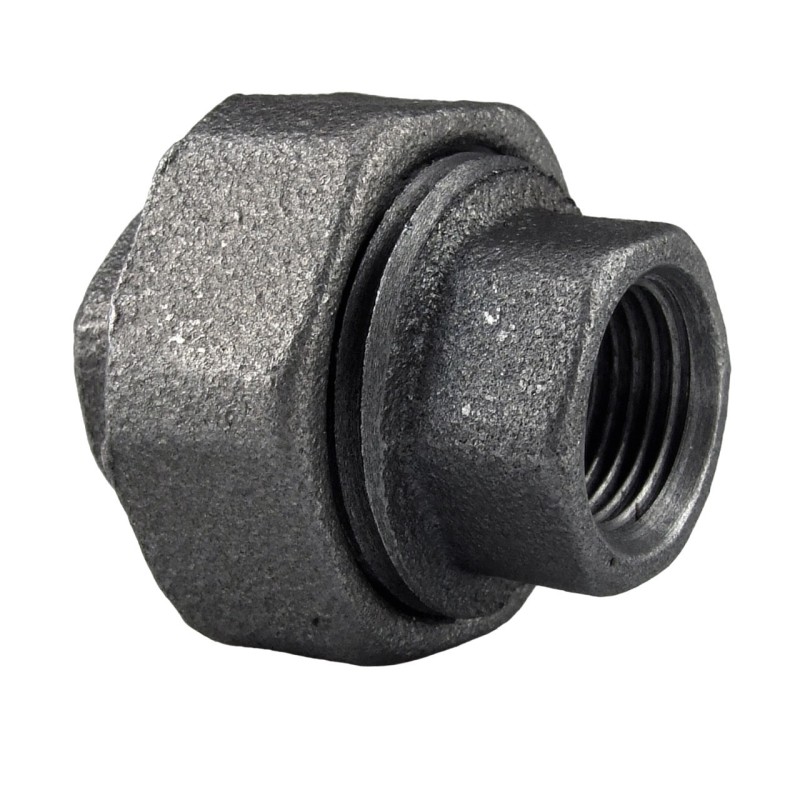 Raccord fonte malléable noir Manchon union femelle conique - 1"1/2 - Brute / Noire Raccord fonte malléable noir Manchon union femelle conique - 1"1/2 - Brute / Noire