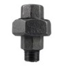Raccord fonte malléable noir Manchon union mâle et femelle conique - 1"1/2 - Brute / Noire