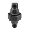 Raccord fonte malléable noir manchon union mâle à joint conique - 1/4" - Brute / Noire