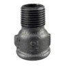 Raccord fonte malléable fileté Manchon égal femelle et mâle - 1" - Brute / Noire