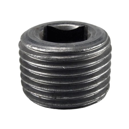 Raccord fonte malléable noir fileté Bouchon mâle creux 4/6 pans - 1" - Brute / Noire