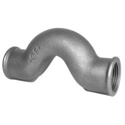 Raccord fonte malléable noir dos d'âne fileté - 1/2" - Brute / Noire