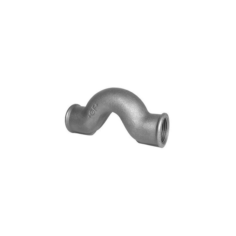 Raccord fonte malléable noir dos d'âne fileté - 1/2" - Brute / Noire Raccord fonte malléable noir dos d'âne fileté - 1/2" - Brute / Noire