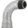 Raccord fonte malléable galvanisé courbe grand rayon 90° mâle femelle - 1" - Galvanisée / Galva