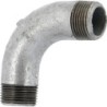 Raccord fonte malléable galvanisé fileté Courbe grand rayon 90° mâle mâle - 1"1/4 - Galvanisée / Galva