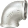 Raccord fonte malléable galvanisé fileté Coude femelle - 4" - Galvanisée / Galva