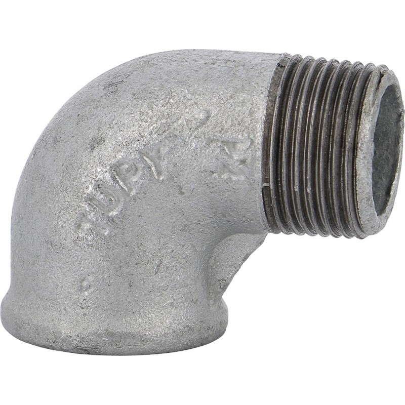 Raccord fonte malléable galvanisé fileté Coude mâle femelle - 3/4" - Galvanisée / Galva Raccord fonte malléable galvanisé fileté Coude mâle femelle - 3/4" - Galvanisée / Galva