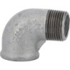 Raccord fonte malléable galvanisé fileté Coude mâle femelle - 2" - Galvanisée / Galva