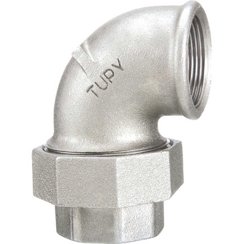 Raccord fonte malléable galvanisé fileté Coude union femelle à joint conique - 3/4" - Galvanisée / Galva Raccord fonte malléable galvanisé fileté Coude union femelle à joint conique - 3/4" - Galvanisée / Galva