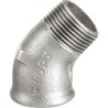 Raccord fonte malléable galvanisé fileté Coude 45° mâle femelle - 2" - Galvanisée / Galva