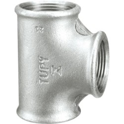 Raccord fonte malléable galvanisé taraudé Té égal femelle - 3" - Galvanisée / Galva