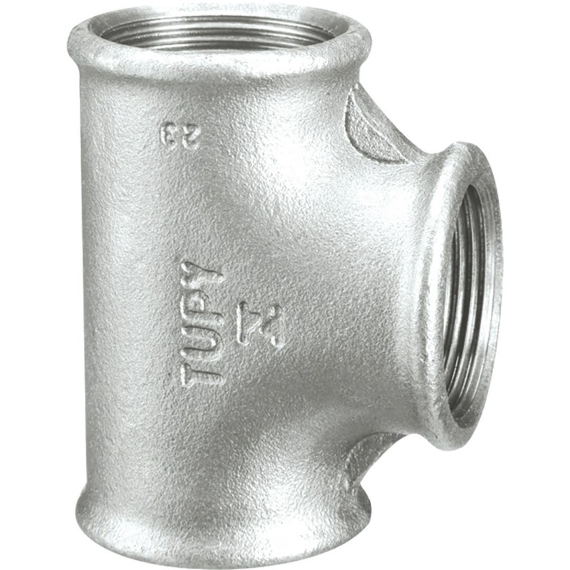 Raccord fonte malléable galvanisé taraudé Té égal femelle - 3" - Galvanisée / Galva Raccord fonte malléable galvanisé taraudé Té égal femelle - 3" - Galvanisée / Galva