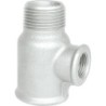 Raccord fonte malléable galvanisé fileté Té femelle avec une sortie Mâle - 1/4" - Galvanisée / Galva