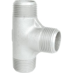 Raccord fonte malléable galvanisé fileté Té mâle - 1/2" - Galvanisée / Galva