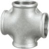 Raccord fonte malléable galvanisé fileté Croix femelle - 3/8" - Galvanisée / Galva