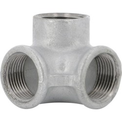 Raccord fonte malléable galvanisé fileté Distributeur femelle à coude - 1/2" - Galvanisée / Galva