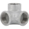 Raccord fonte malléable galvanisé fileté Distributeur femelle à coude - 1/2" - Galvanisée / Galva