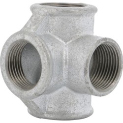 Raccord fonte malléable galvanisé fileté Distributeur femelle à Té - 3/4" - Galvanisée / Galva