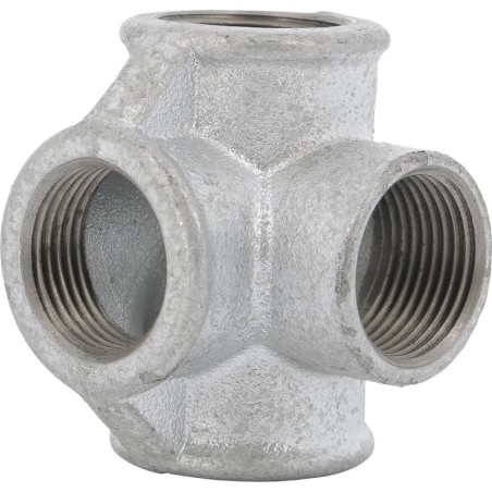 Raccord fonte malléable galvanisé fileté Distributeur femelle à Té - 3/4" - Galvanisée / Galva