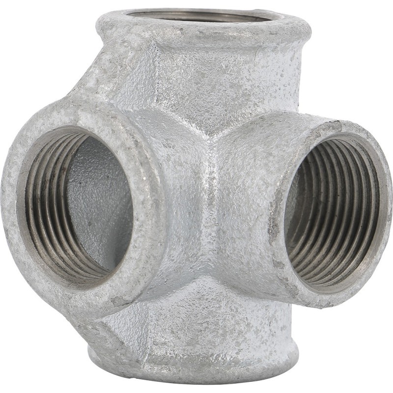 Raccord fonte malléable galvanisé fileté Distributeur femelle à Té - 1" - Galvanisée / Galva Raccord fonte malléable galvanisé fileté Distributeur femelle à Té - 1" - Galvanisée / Galva