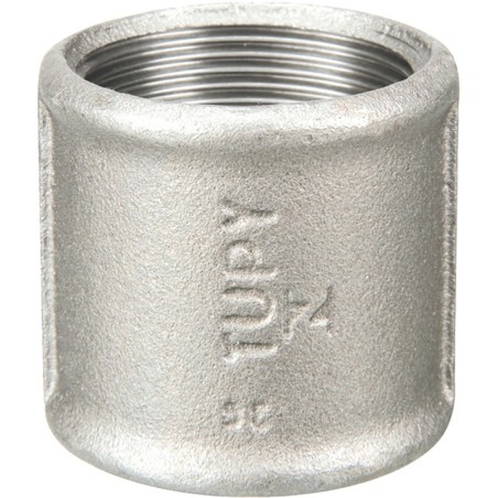 Raccord fonte malléable galvanisé fileté Manchon femelle filetage droite/droite - 1/8" - Galvanisée / Galva