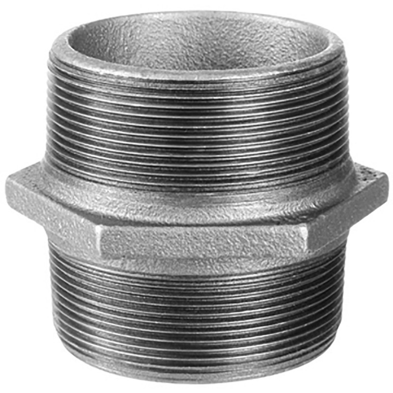 Raccord fonte malléable galvanisé fileté Mamelon mâle filetage droite/droite - 3/4" - Galvanisée / Galva Raccord fonte malléable galvanisé fileté Mamelon mâle filetage droite/droite - 3/4" - Galvanisée / Galva