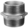 Raccord fonte malléable galvanisé fileté Mamelon mâle filetage droite/droite - 3/4" - Galvanisée / Galva