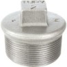 Raccord fonte malléable galvanisé fileté Bouchon mâle avec bourrelet - 2"1/2 - Galvanisée / Galva