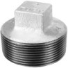 Raccord fonte malléable galvanisé fileté Bouchon mâle sans bourrelet - 1/4" - Galvanisée / Galva