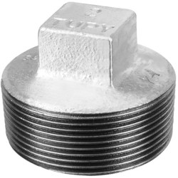 Raccord fonte malléable galvanisé fileté Bouchon mâle sans bourrelet - 1/2" - Galvanisée / Galva